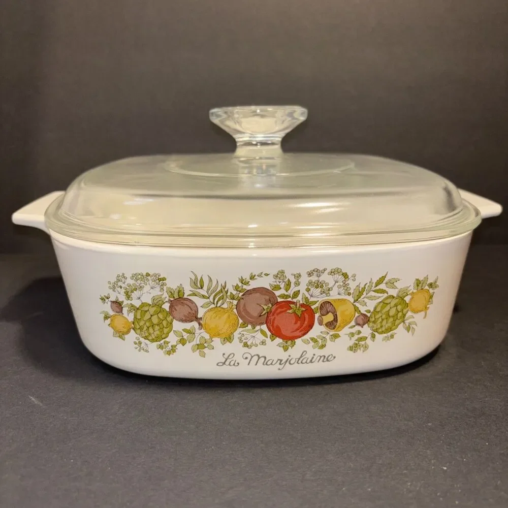 Corning Ware Spice of Life La Marjolaine Casserole A-2-B 2 LITER Pyrex Lid A9C